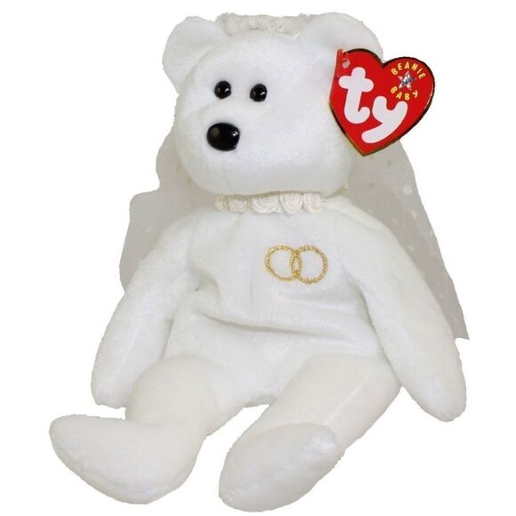 Ty MRS. the Bear Beanie Baby | Bride - Picture 1 of 1